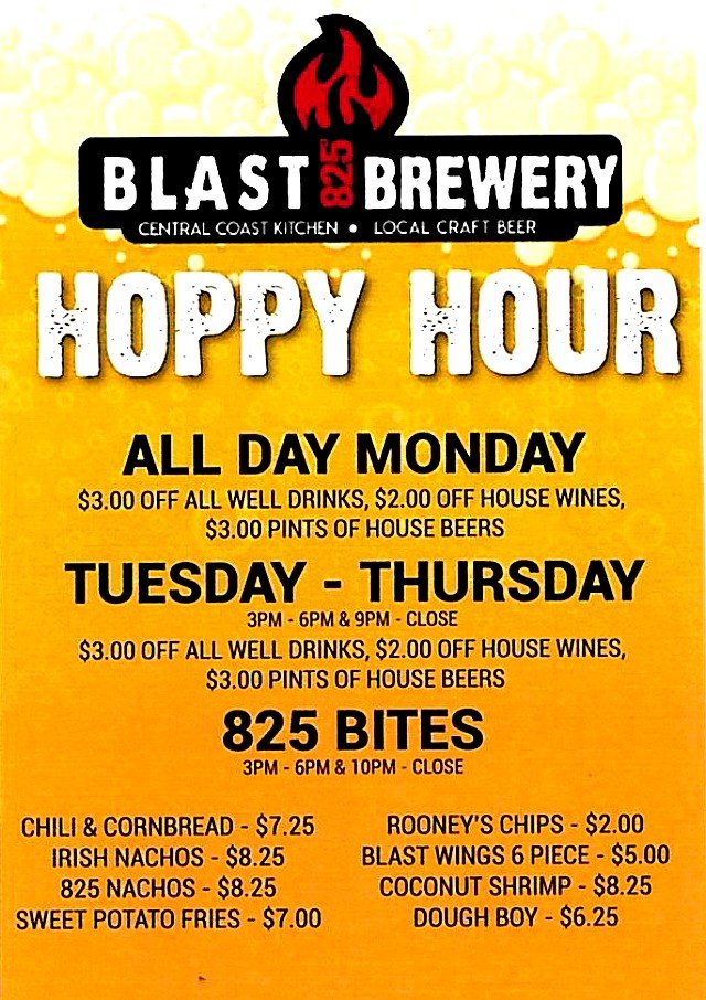 Hoppy Hour Menu