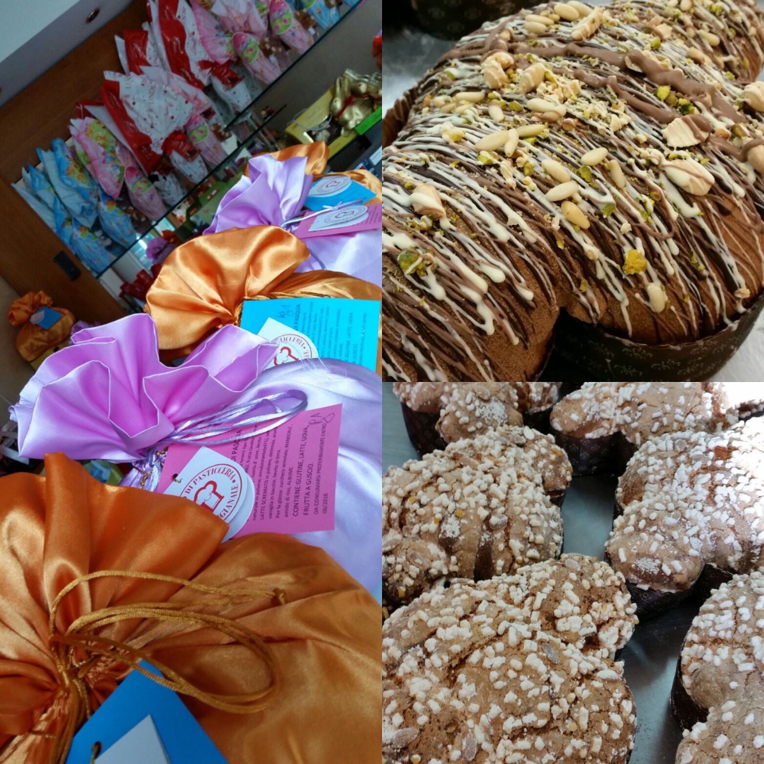 Panettoni impacchettati in fila