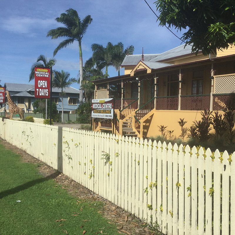 View of the garden at the Imbina Medical Centre in ROCKHAMPTON