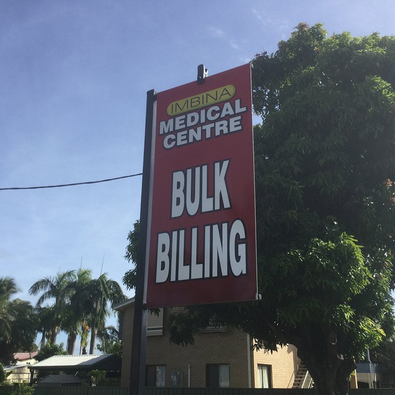 View of the Imbina Medical Centre signage