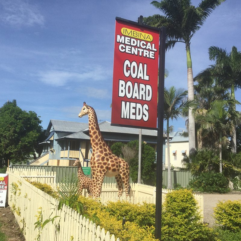 View of the Imbina Medical Centre signage