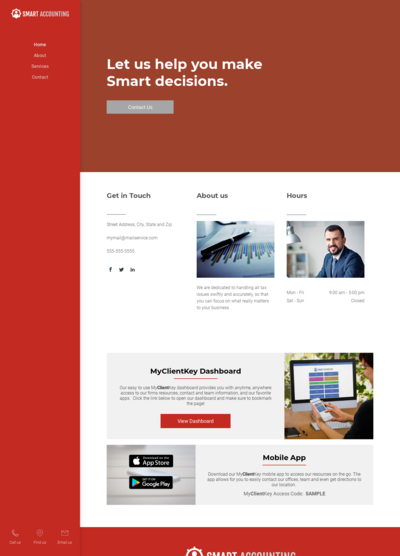 My Client Key A Side of the Times - Red Template