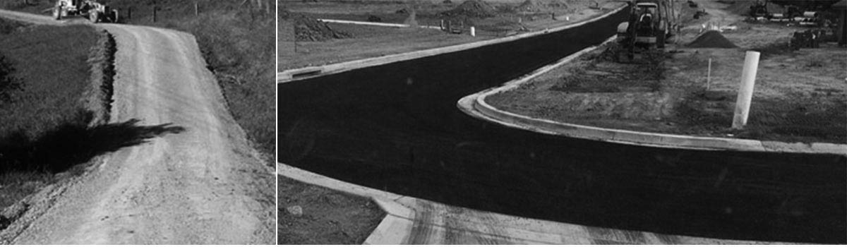 Rural bitumen services new road layout on progress