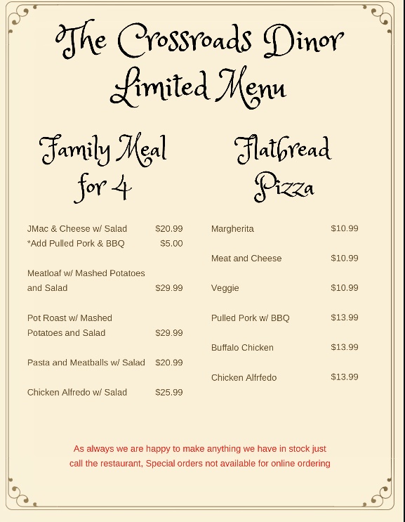 The Crossroads Dinor in Edinboro, PA is home for breakfast, lunch