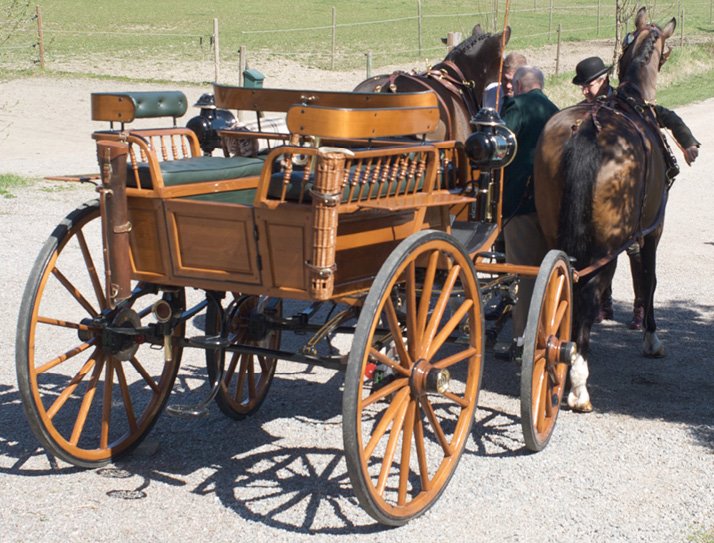 horse drawn carriage in mint condiotion