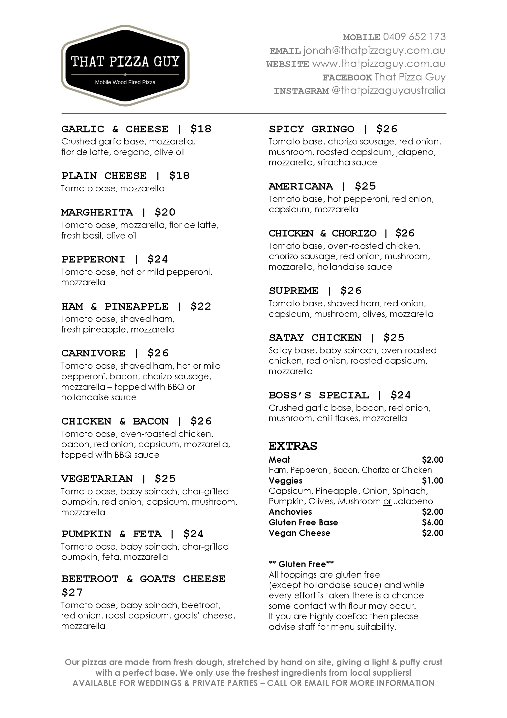 That Pizza Guy 0409652173 Sippy Downs