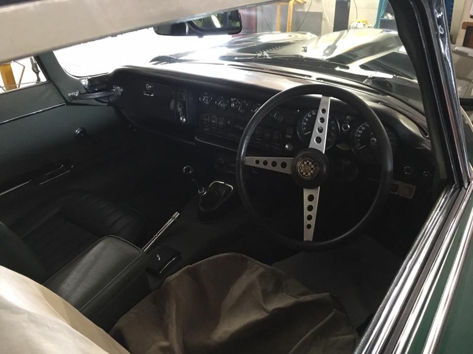 a black steering wheel