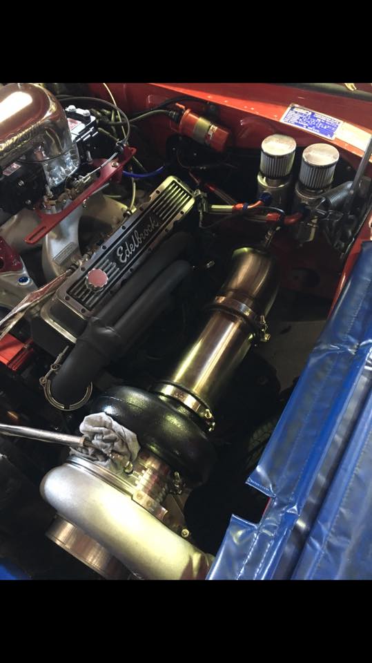 under the hood of a car