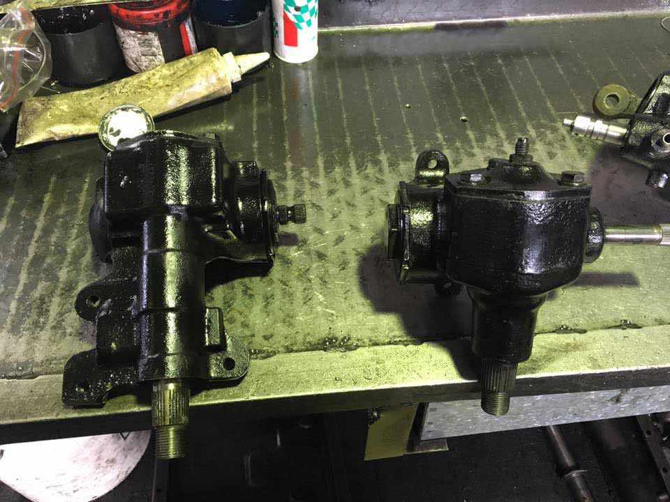 metal parts laying on a table