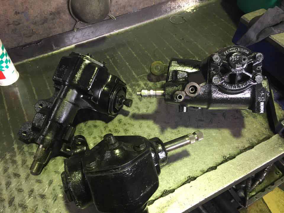 some parts of a car laid on a table