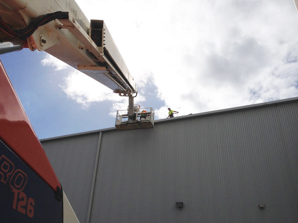 commercial roofing project