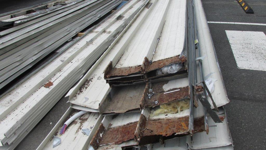 removed old roof sheeting