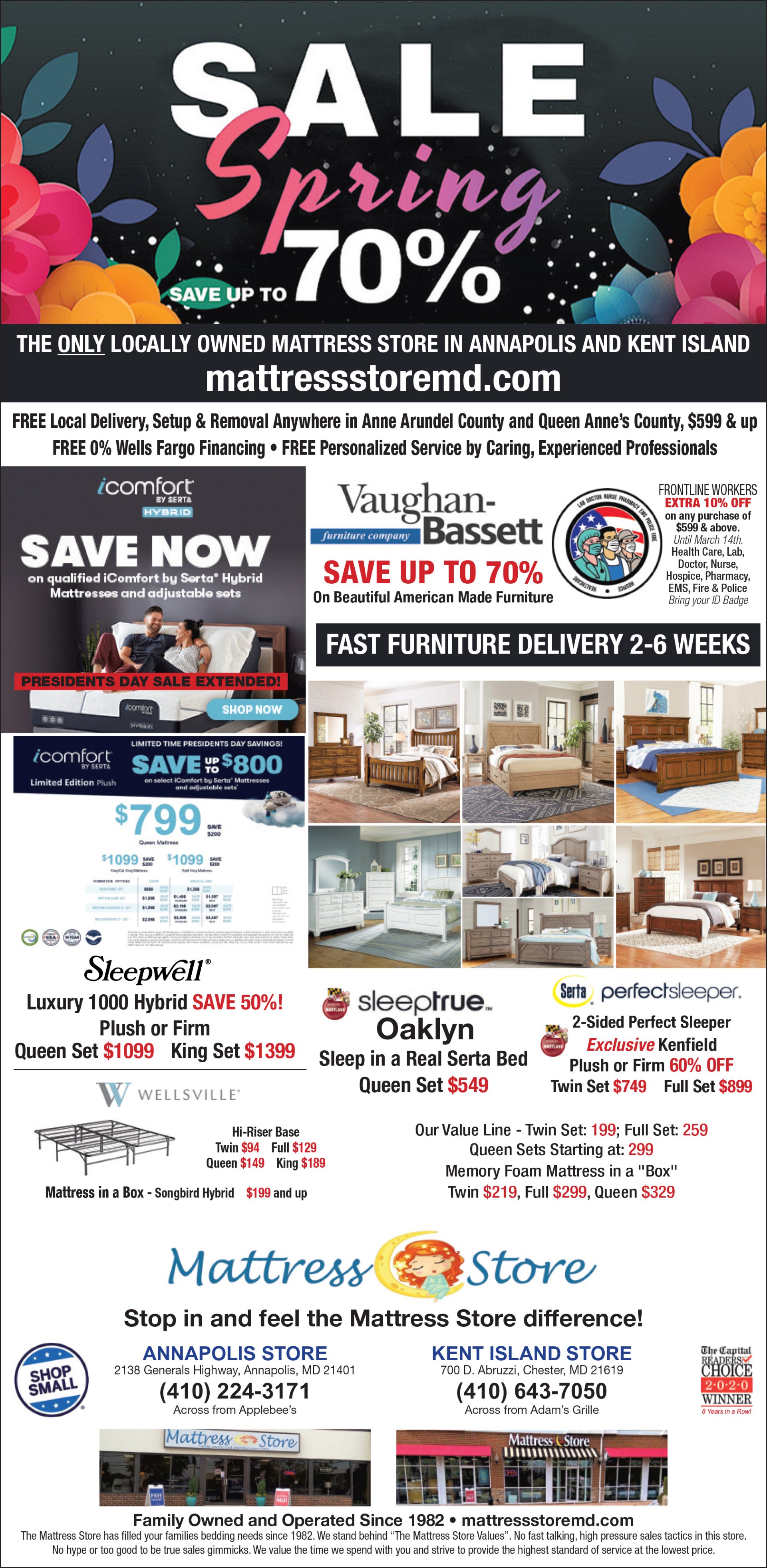 Contact Us Annapolis, MD Chester, MD The Mattress Store