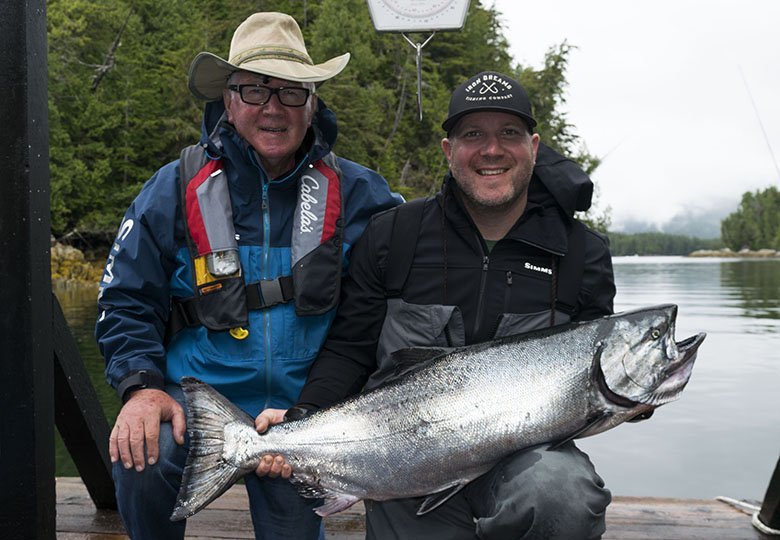 chinook salmon fishing south bank ucluelet, bc.