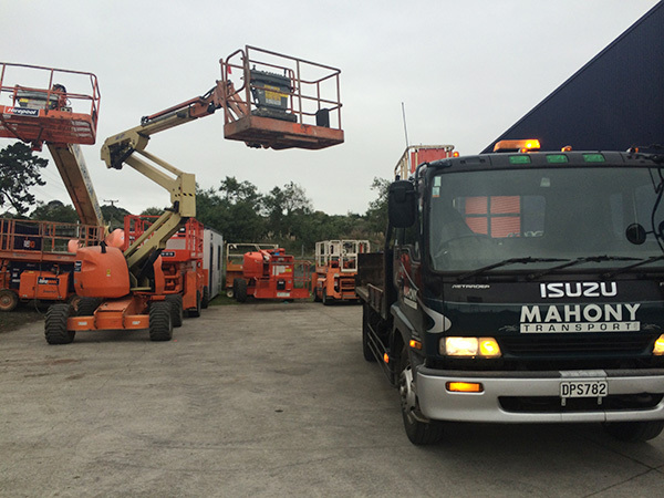 Cranes and Mahony Transport vehicle