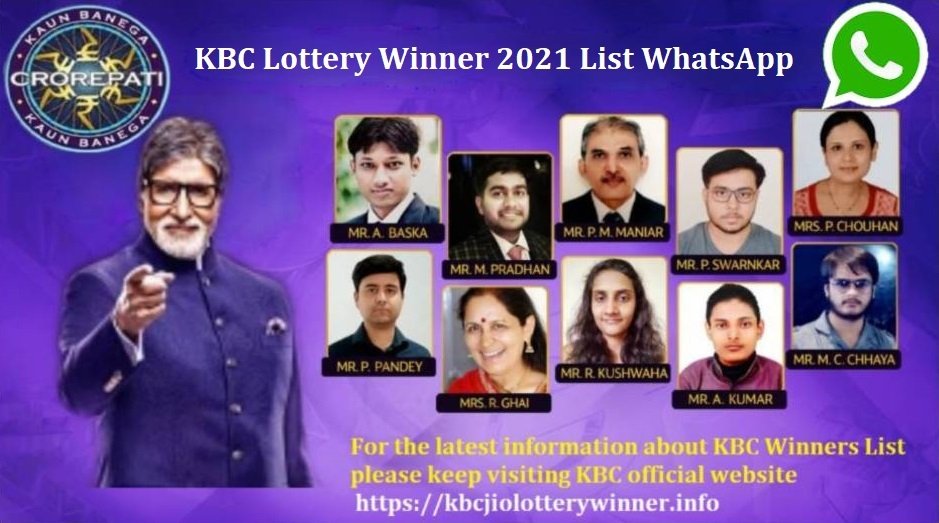 KBC Winner Prize List Official KBC Lottery site Sony Prize