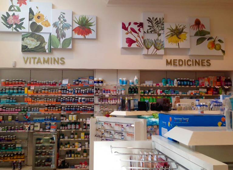 Vitamins and Medicines display