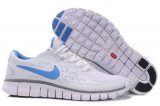 Super Sale Mens Nike Free Run White and Blue