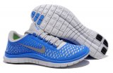 Buy Wholesale Mens Nike Free 3.0 v4 Platinum Reflective Silver Fly Blue