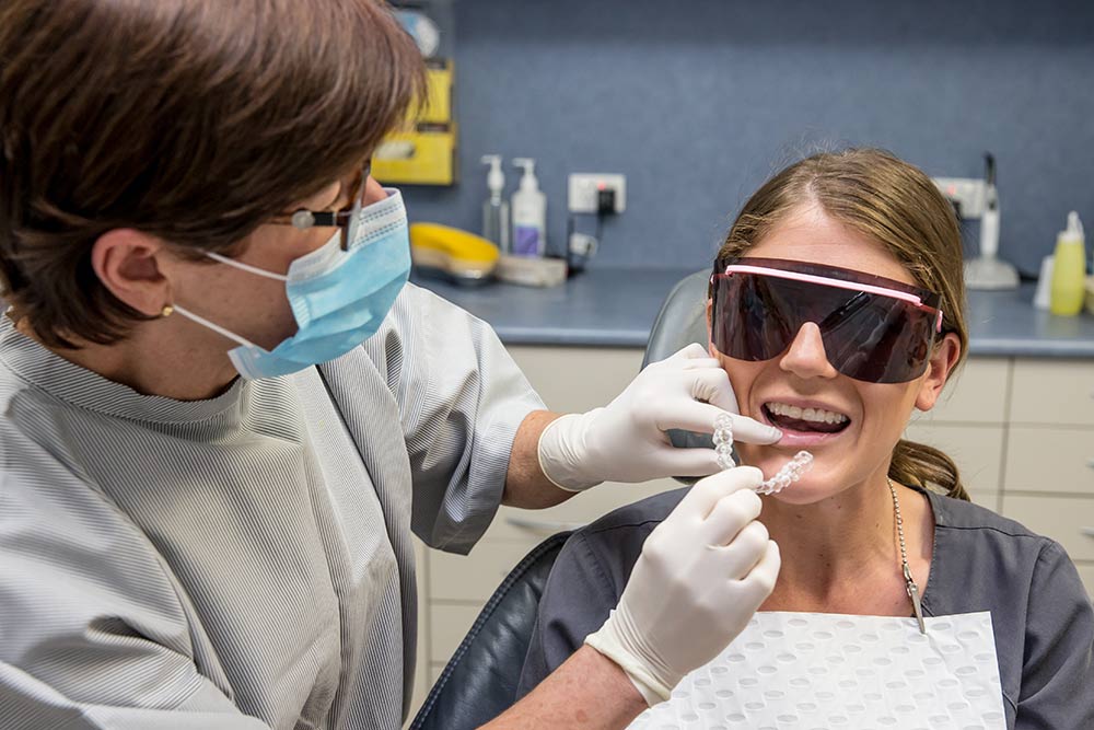 woman getting dental treatment