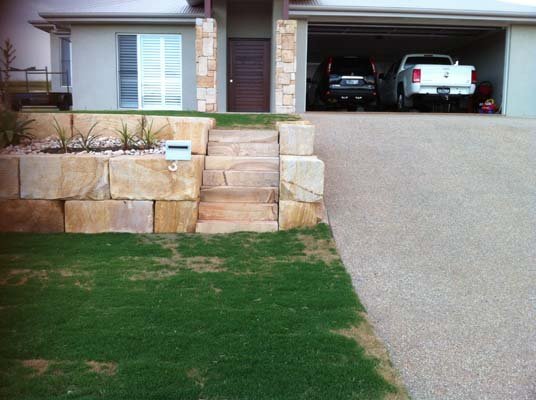 home steps from yard