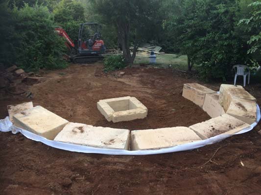 fire pit retaining wall