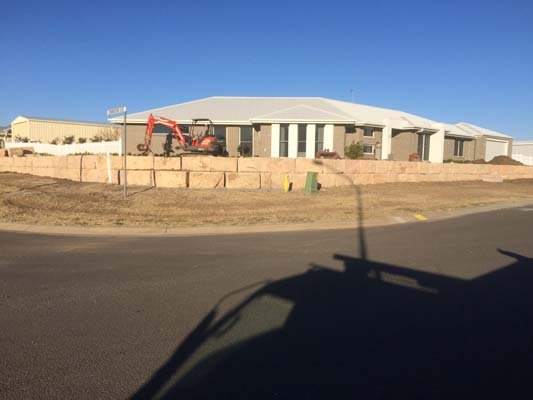 large retaining wall highfields
