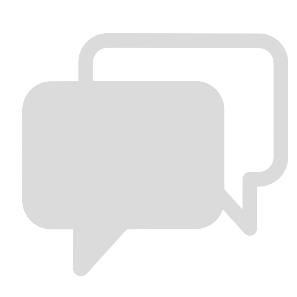 A couple of speech bubbles on a white background.