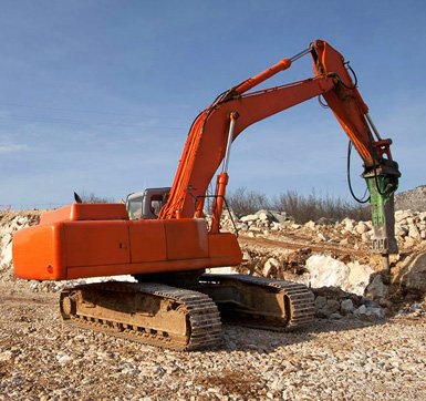 ivans excavator hire digger machine on work