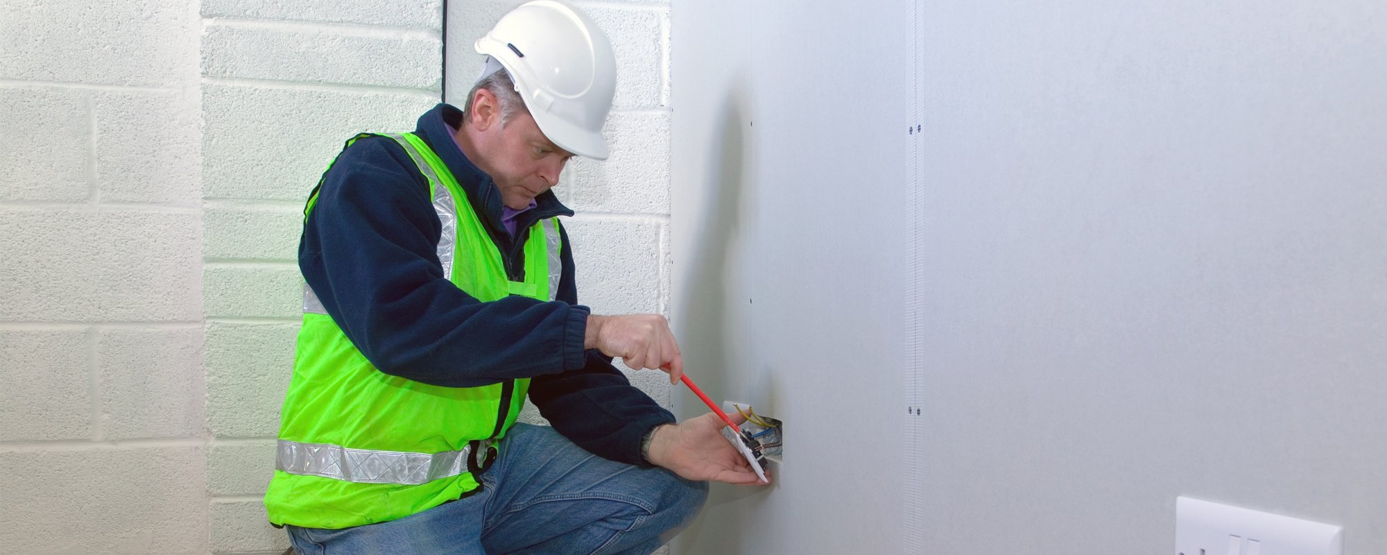 Electrical repair work in progress