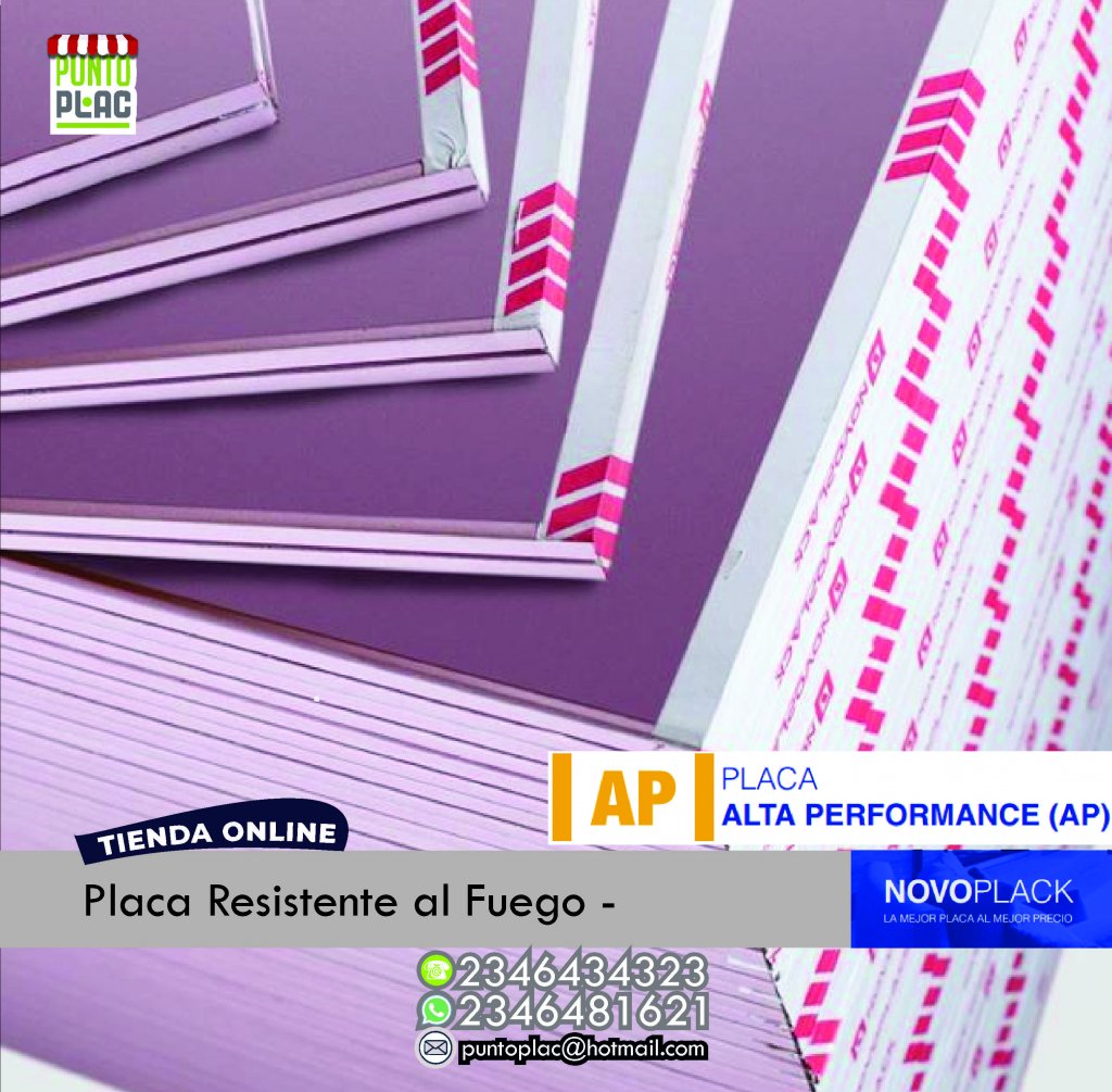 Placa de yeso resistente al fuego, con vermiculita cruda que retarda la propagación del calor. Posee fibras de vidrio que actúan como refuerzo de la estructura del núcleo de yeso aumentando la resistencia al colapso. Todo esto le confiere una alta resistencia a la propagación de la llama, además de gran solidez, estabilidad y alta resistencia a impactos. Bordes longitudinales rebajados, revestida en ambas caras con papel-cartón de celulosa 100% reciclado.