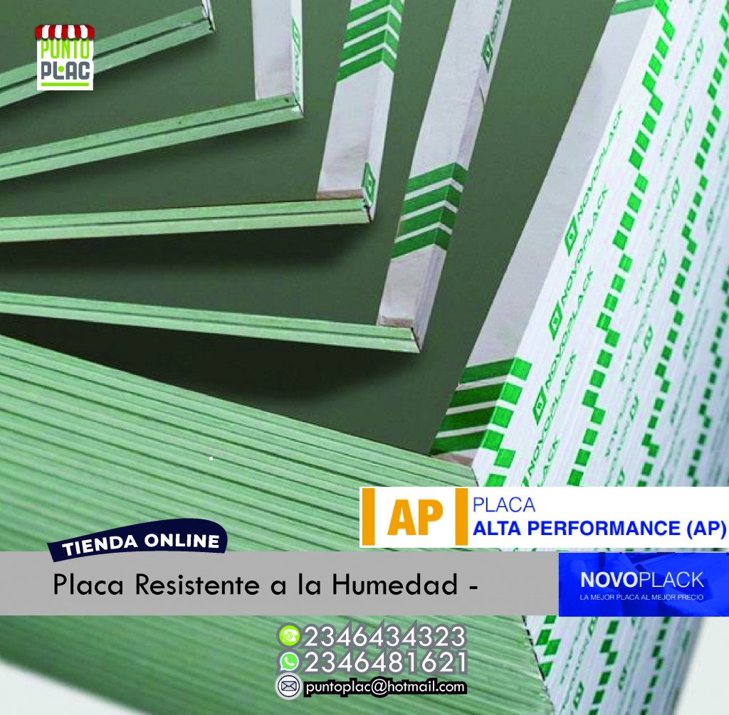 Placa de yeso liviana, resistente a la humedad por su baja capacidad de absorción de agua que le proporcionan aditivos siliconados de alta calidad incorporados en su masa. Bordes longitudinales rebajados, revestida en ambas caras con papel-cartón de celulosa 100% reciclado.