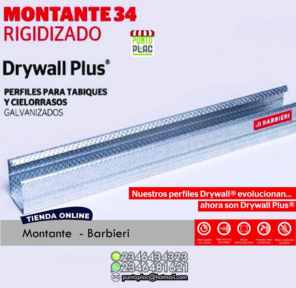 Los sistemas de Construcción en Seco Drywall Plus® están formados por una serie de perfiles de acero galvanizado que se utilizan para construir tabiques divisorias, cielorrasos y revestimientos de paredes en viviendas y/o locales comerciales, certificados bajo norma IRAM-IAS U 500-243.