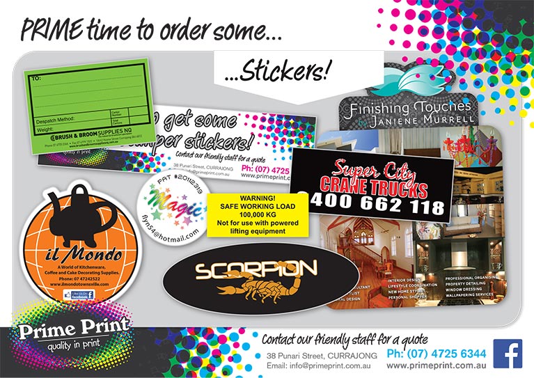 Printing Products Townsville Prime Print Pty Ltd