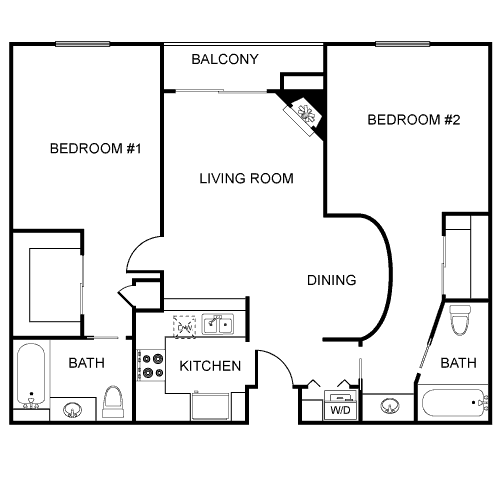 2 Bed, 2 Bath