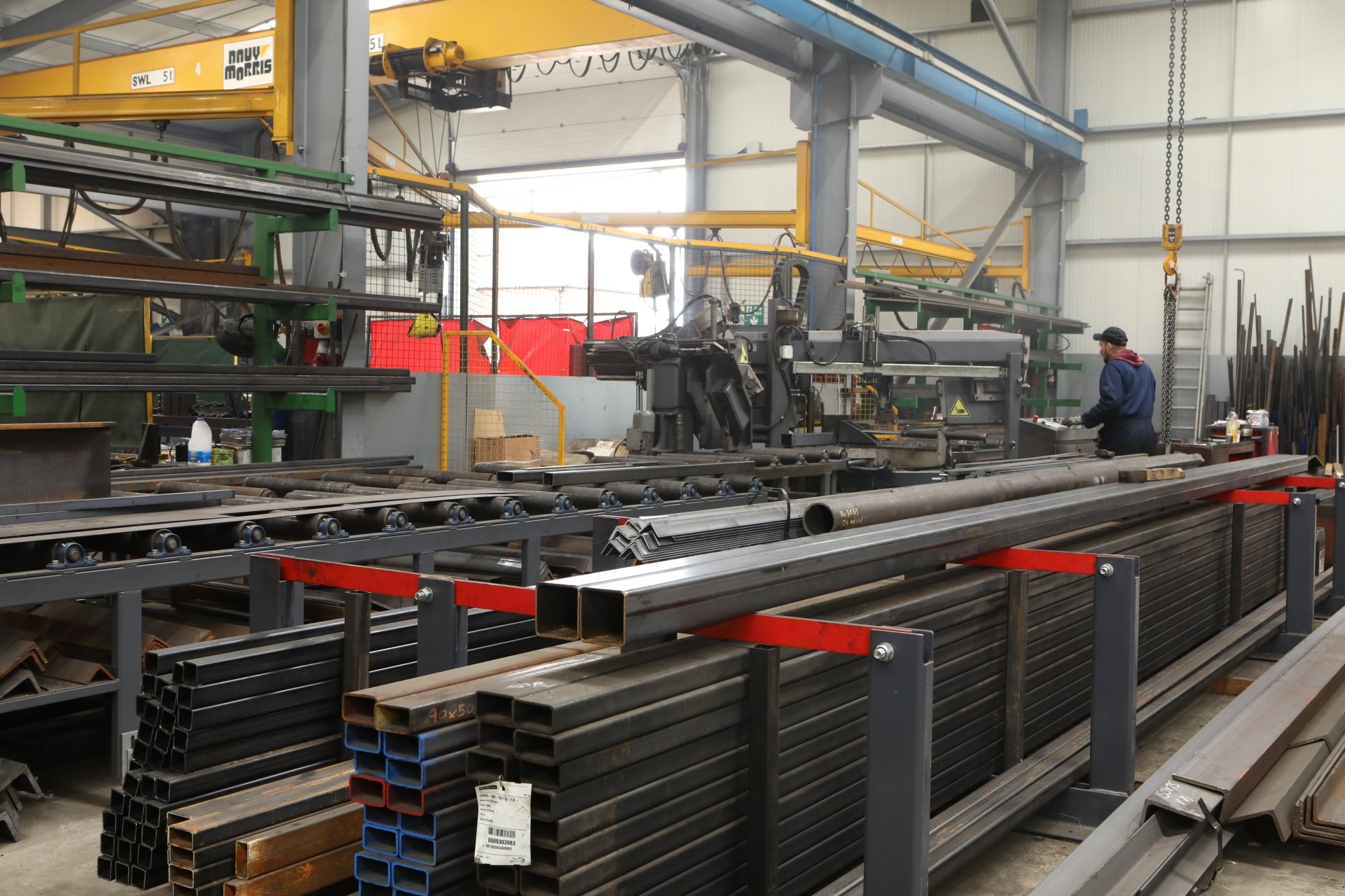 Steel sawing Harvey Fabrication