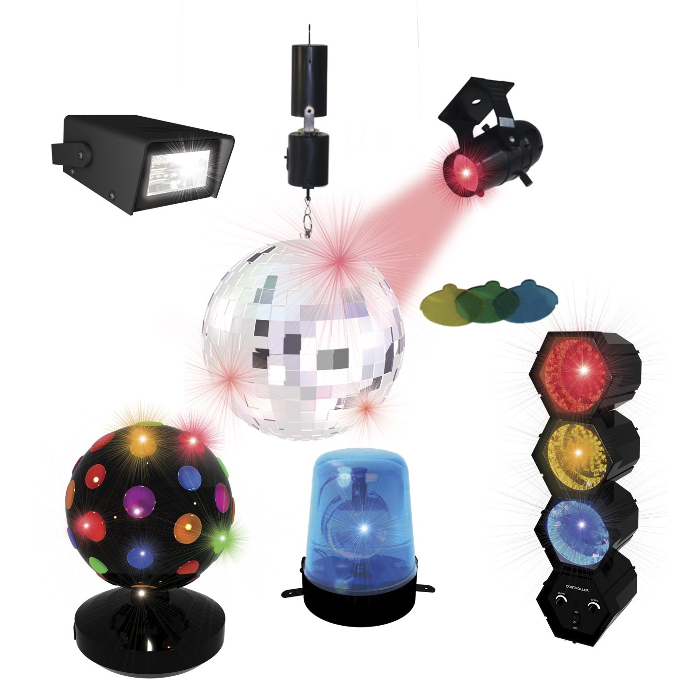 Party Lights, Mirror Balls and Party Sets
