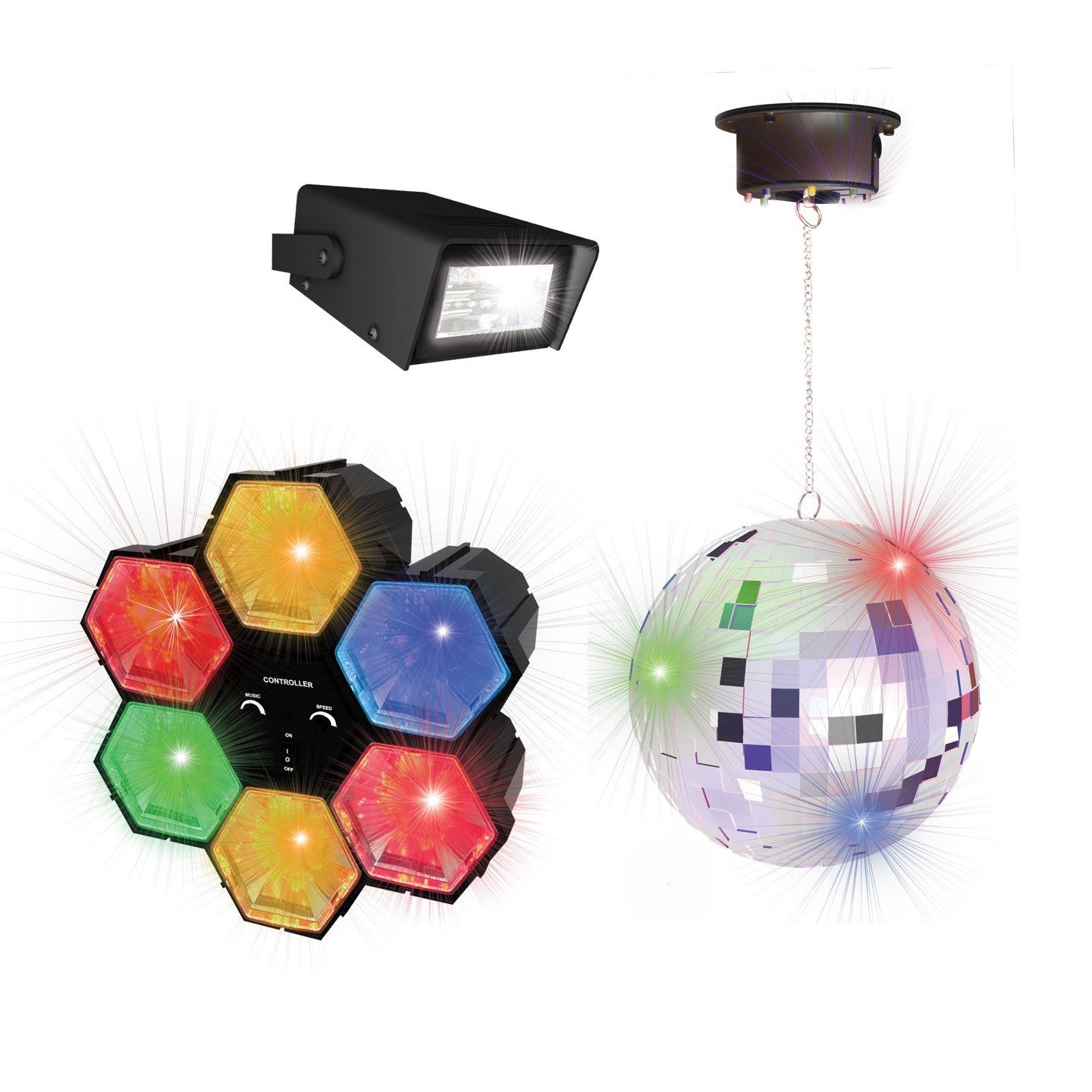 Party Lights, Mirror Balls and Party Sets