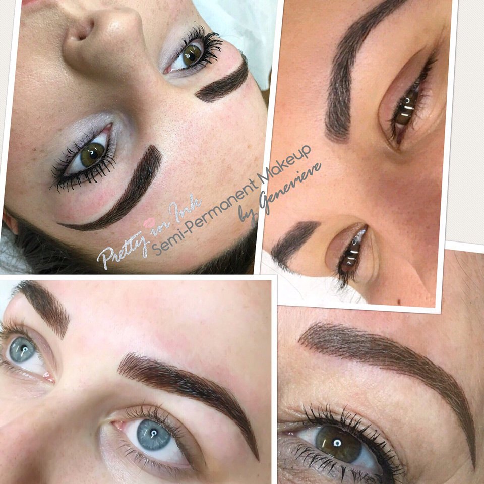 Pretty in Ink semipermanent eyebrows by Genevieve in Liverpool