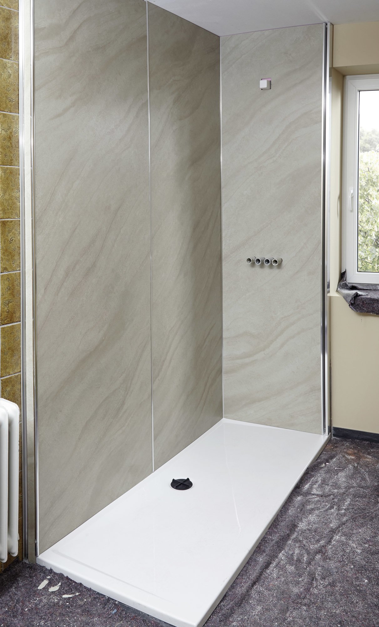 Wandverkleidung Bad >> fugenlos | FRANK Duschkabinen Design