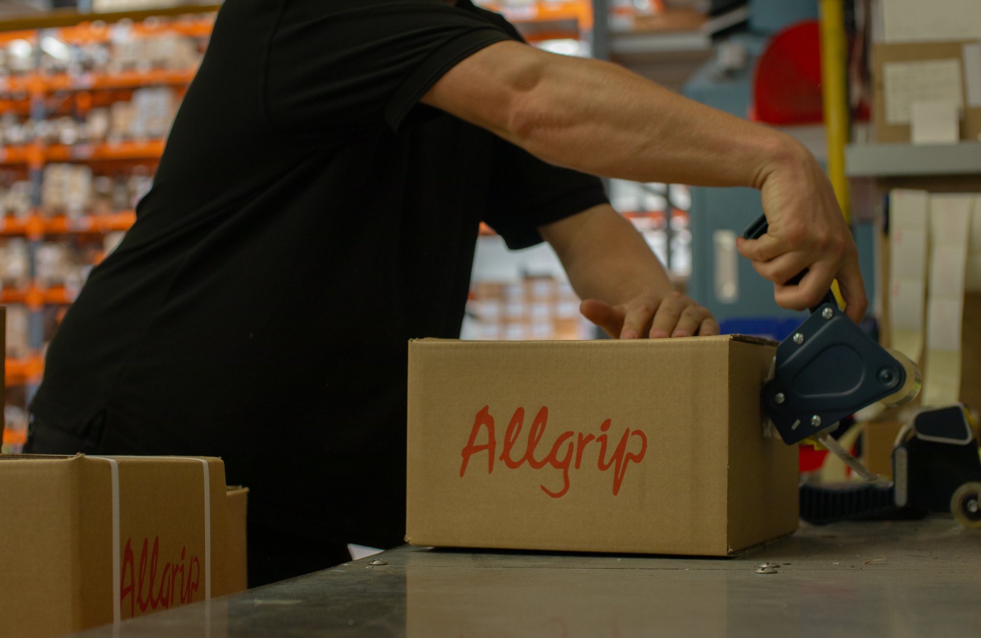 Warehouse Worker Packing Orders
