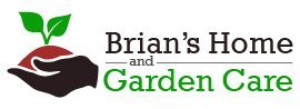 brians home and garden care business logo of gardening