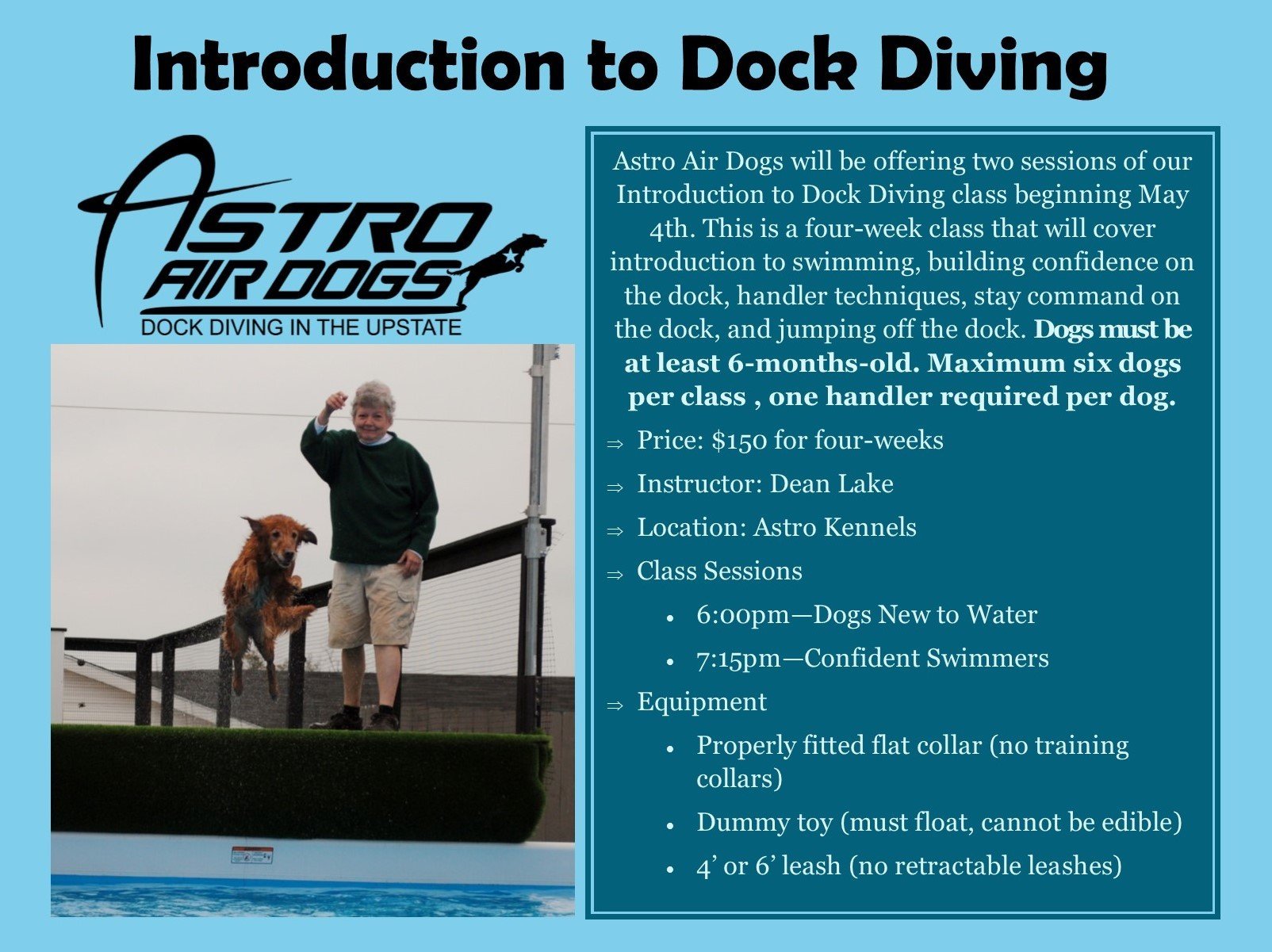 Introduction to Dock Diving Class!