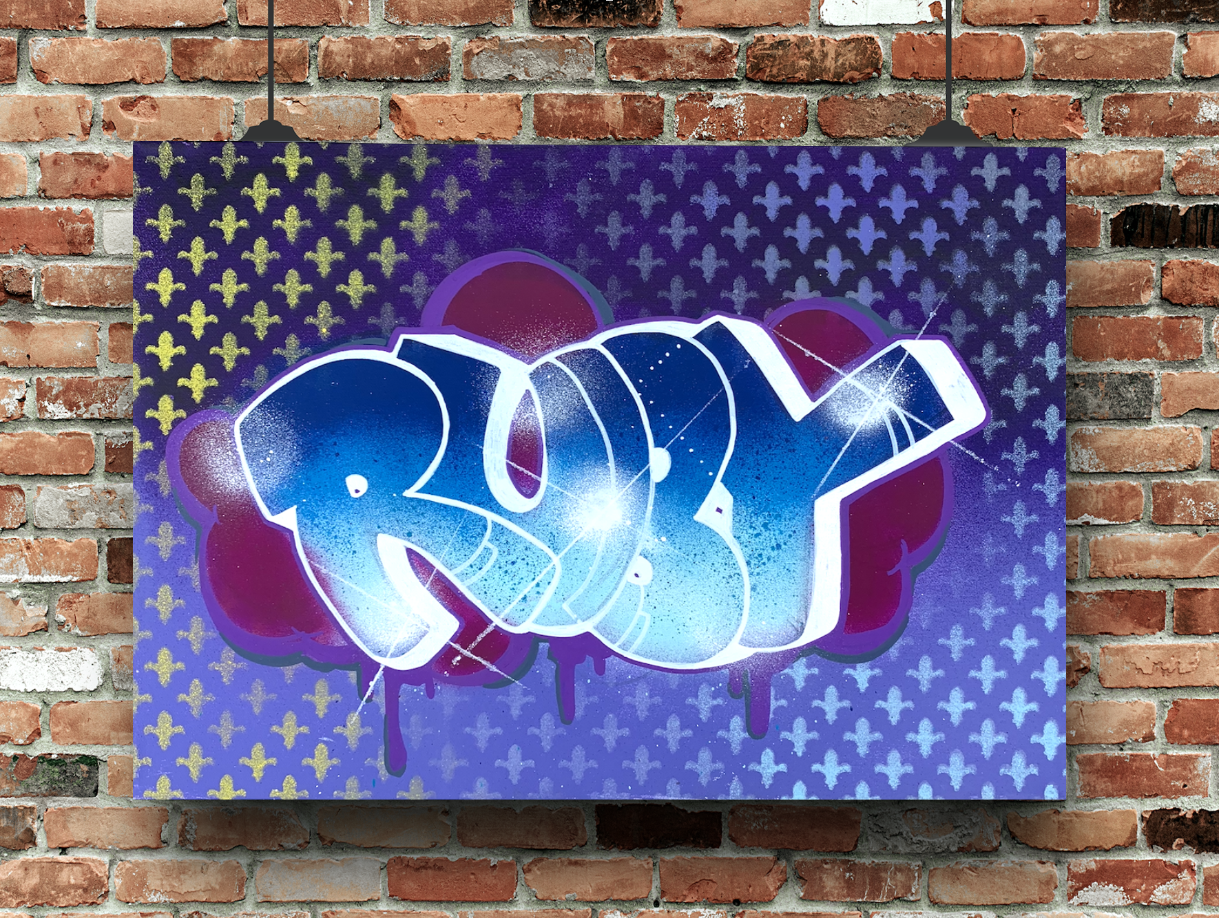 Personalised A2 Graffiti Name Canvases £45 includes UK Delivery