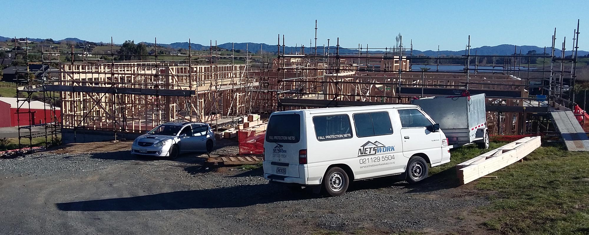 View of the construction site 