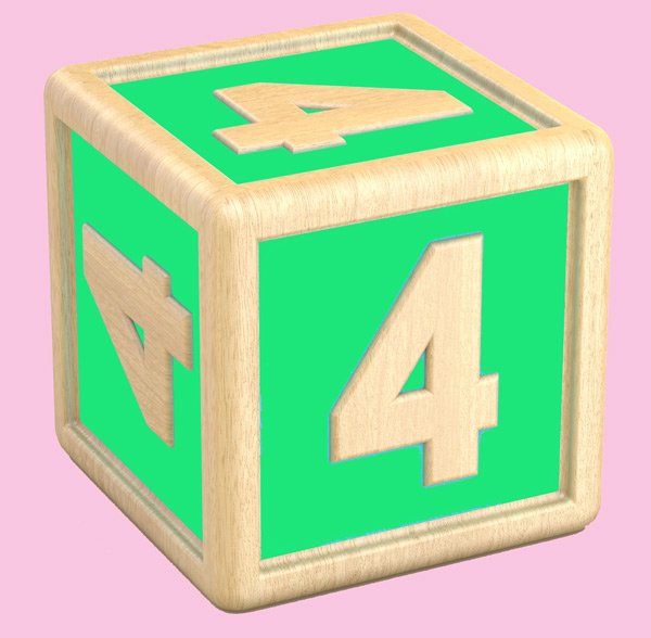 childrens building block number four