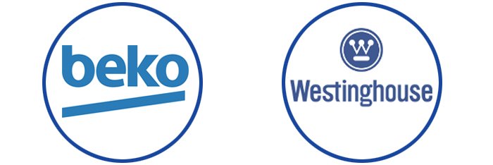 beko and westinghouse logos