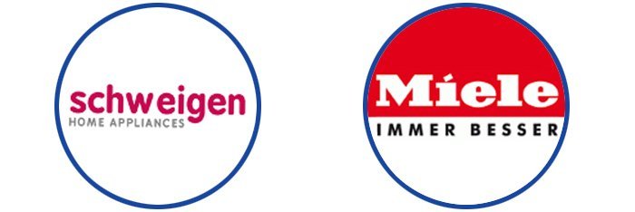 schweigen and miele logos