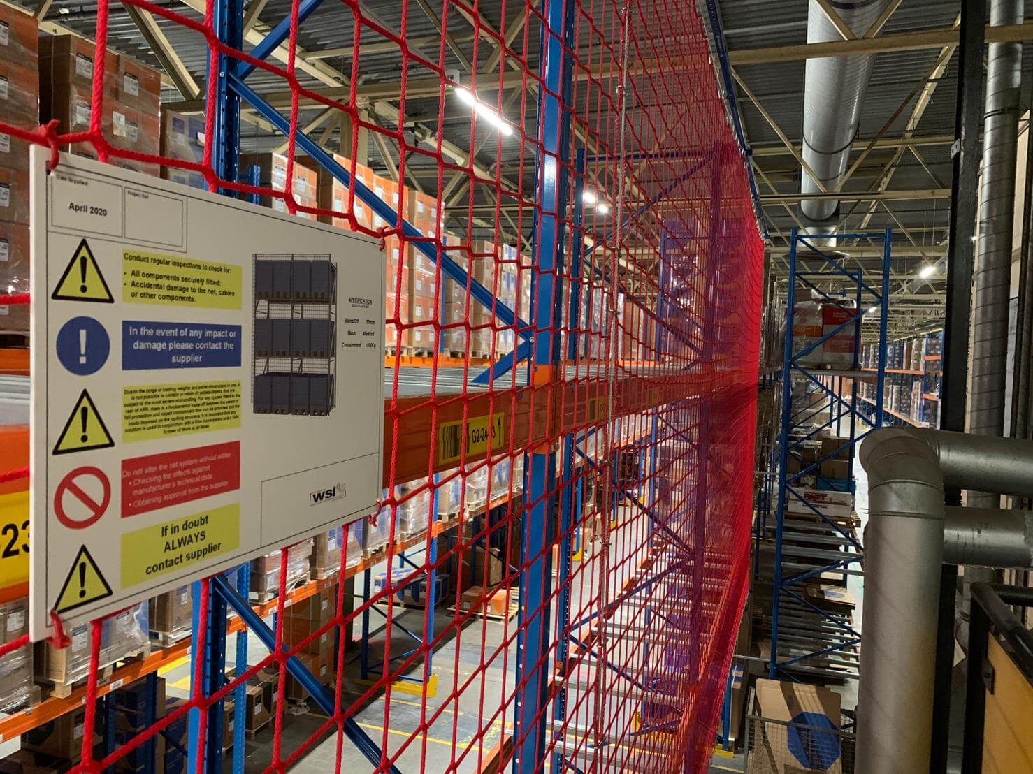 Racknets zorgen voor meer veiligheid voor uw medewerkers en goederen