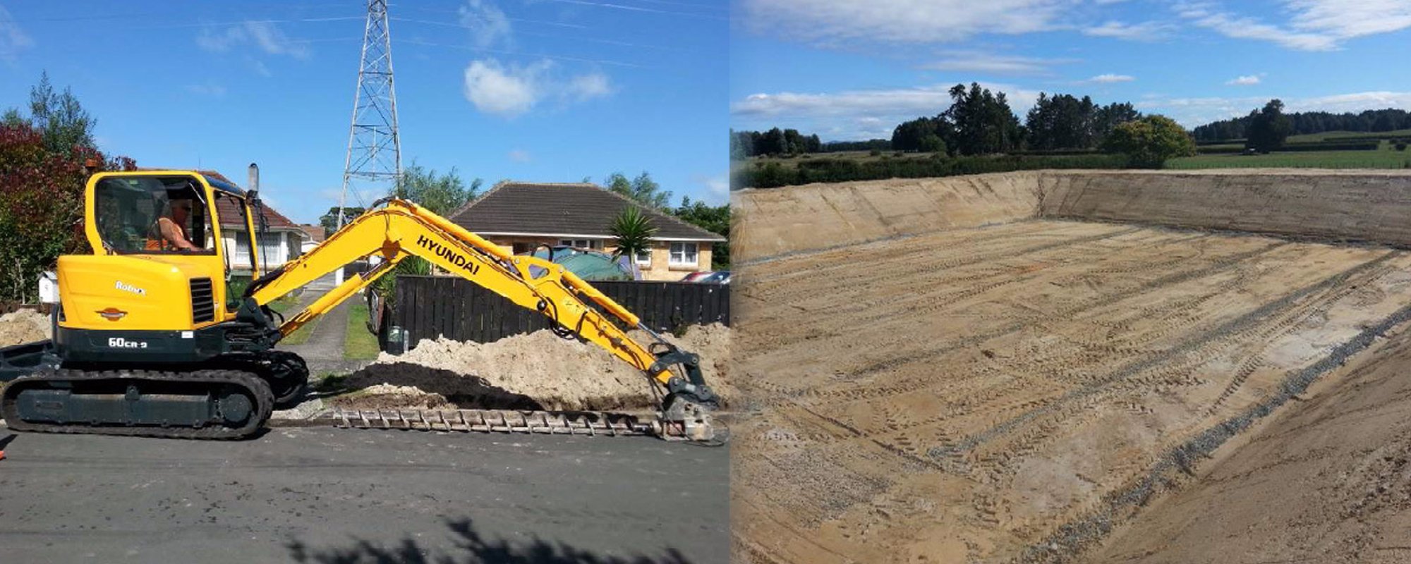 Earth moving work in progress 